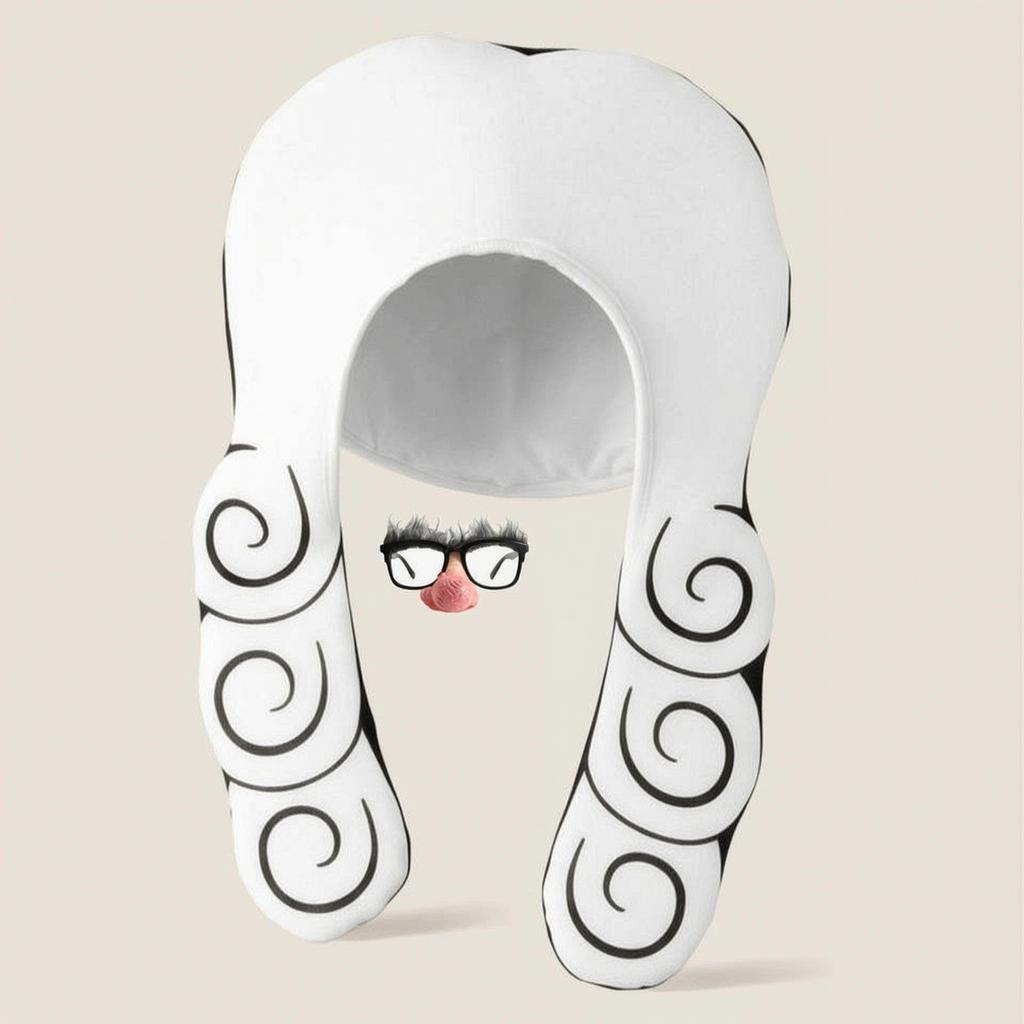 Novelty Old Man Sunglasses Funny Fancy Dress Party Photo Props Spiral Hairpiece Headpiece