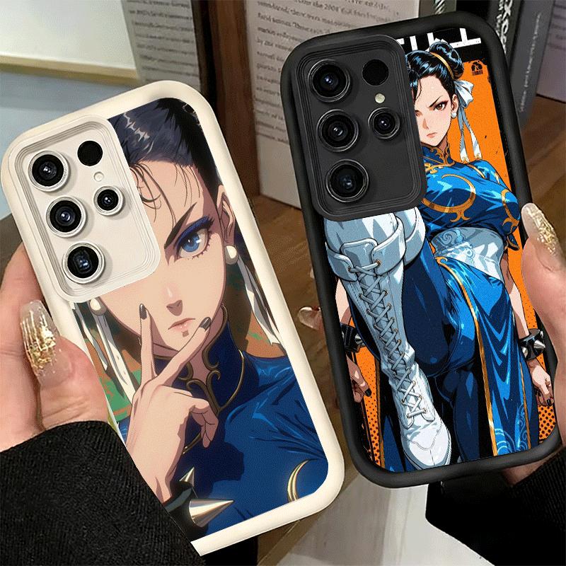 Phone Case for Samsung Galaxy S26 S25 Ultra S24 FE ChunLi S-Street F-FighterS Shell S23 Plus S22 + S21 S20 5G Soft Silicone Fund