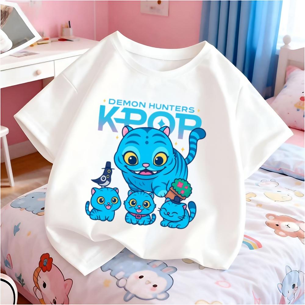 Kpop Dämonenjäger Kinder 3D-gedruckt Lässig Kurzarm Modisch Personalisiert Sommer Bequem Weich Kinder T-Shirt