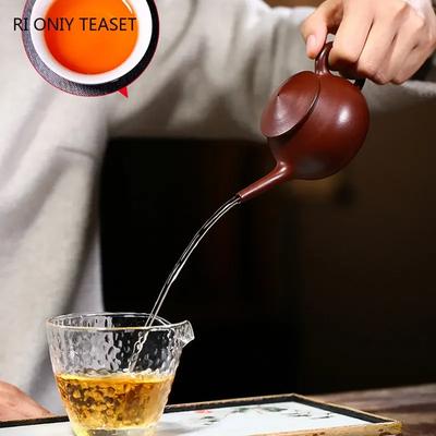 140ml Chinese Yixing Purple Clay Teapots Creative Handmade Tea Pot Beauty Tea Infuser Kettle Household Zisha Tea Set Teaware