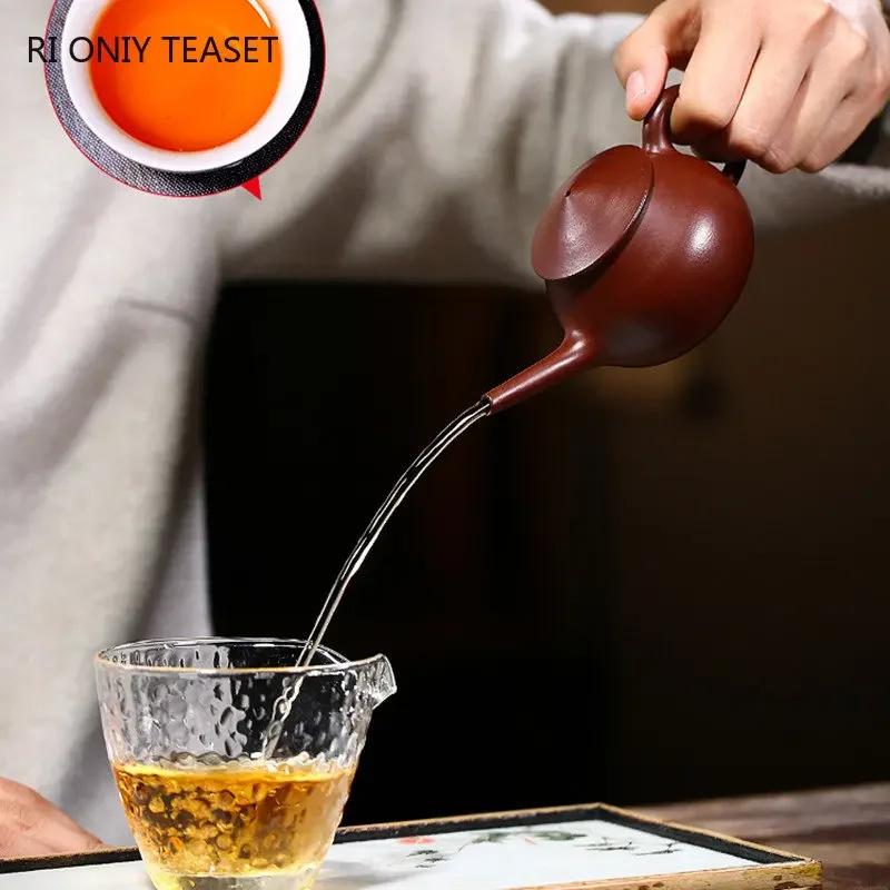 140ml Chinese Yixing Purple Clay Teapots Creative Handmade Tea Pot Beauty Tea Infuser Kettle Household Zisha Tea Set Teaware