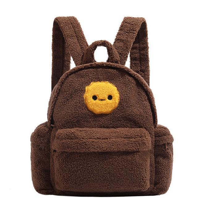 Autumn Winter 2024 New Furry Bag for Women Large Capacity Student Cute Plush Commuting Outdoor Versatile Small Backpack