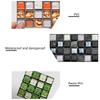 10Pcs Mosaic Tile Stickers Waterproof Tile Decals Self Adhesive Decorative Tile Stickers 10x10cm for Bathroom Kitchen Backsplash