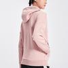 Lining Training Series Fleece Loose Hooded Sports Jacket Women Jacket Fog-Rose-Pink AWDQ612-2