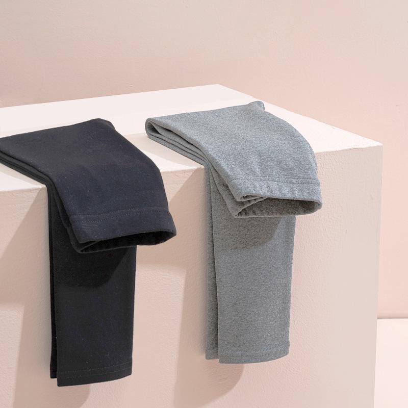 Zweiteiliges Set: Hochelastische, gebürstete Baumwoll-Leggings für Mädchen für Herbst/Winter