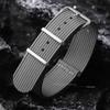 Quality Nylon Watch Strap for Smartwatch Silver Ring Buckle 18mm 19mm 20mm 22mm Man Women Ribbed Braid Replace Watch Accessories