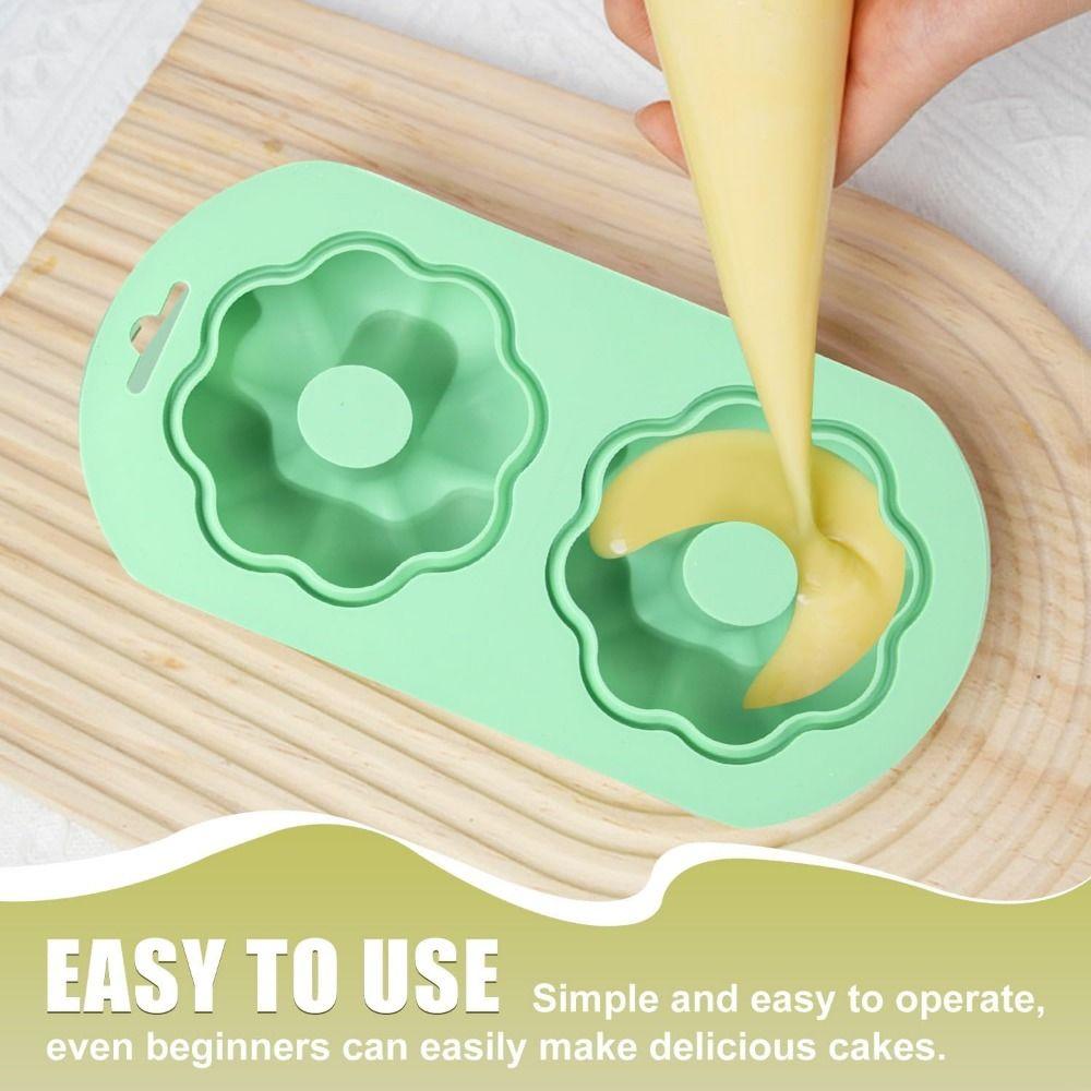 DIY Doughnut Baking Mold Silicone Cake Mold Easy to Demold Silicone Baking Pan  Mousse