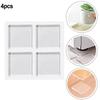 4pcs/Set Durable Silicone Washing Machine Pads Non-slip Reusable Furniture Foot Pads Trimmable Transparent Floor Protectors Sofa