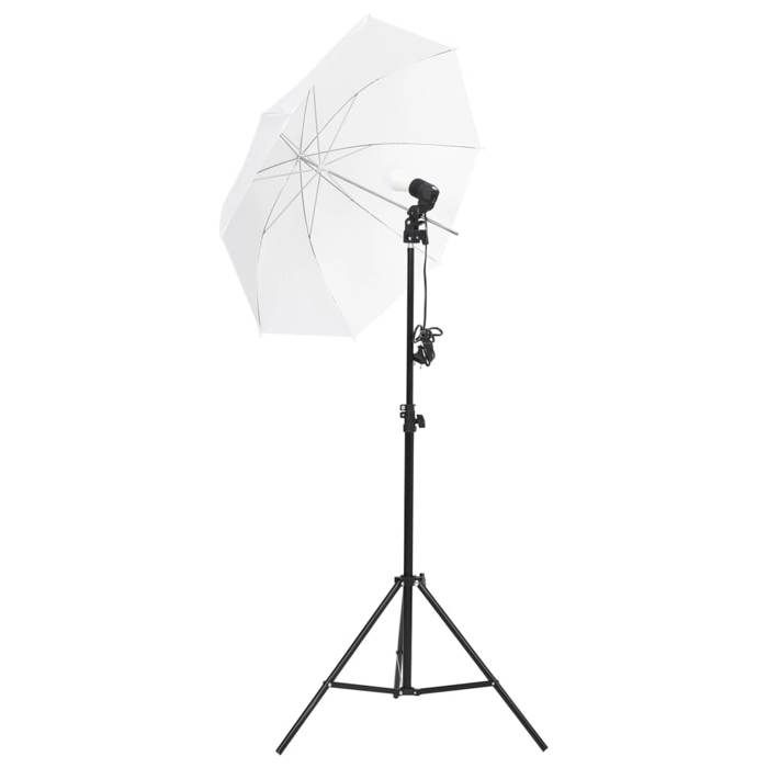 3143936 vidaXL Photo Studio Kit with Lighting, Backdrop, and Reflector