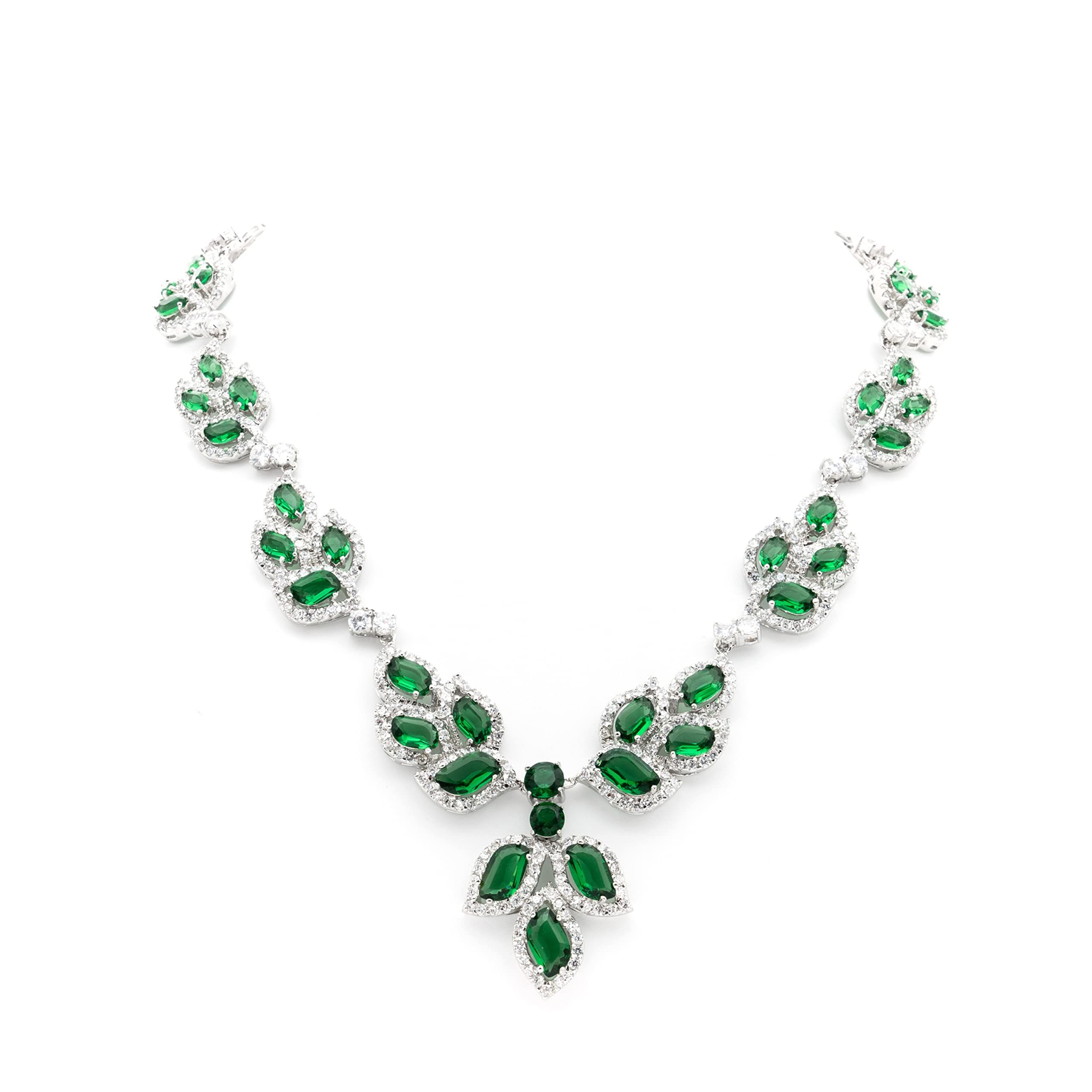 

Намисто Fancy Leaf CZ Clear CZ Royalty [LAVINA] (Зелений) зелений