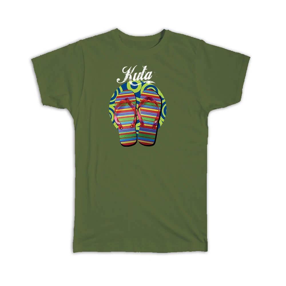 Gift T-Shirt : Kuta Bali Indonesia Sandals Flip Flops 3XL