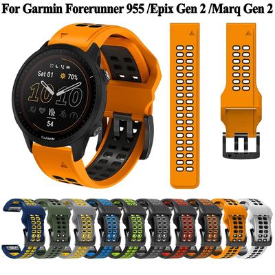 Silikónový remienok QuickFit 22/26 mm pre náramok Garmin Forerunner 955 Solar 965 LTE Fenix ​​8 E 47 43 51 mm 6X 7X pro 5X plus