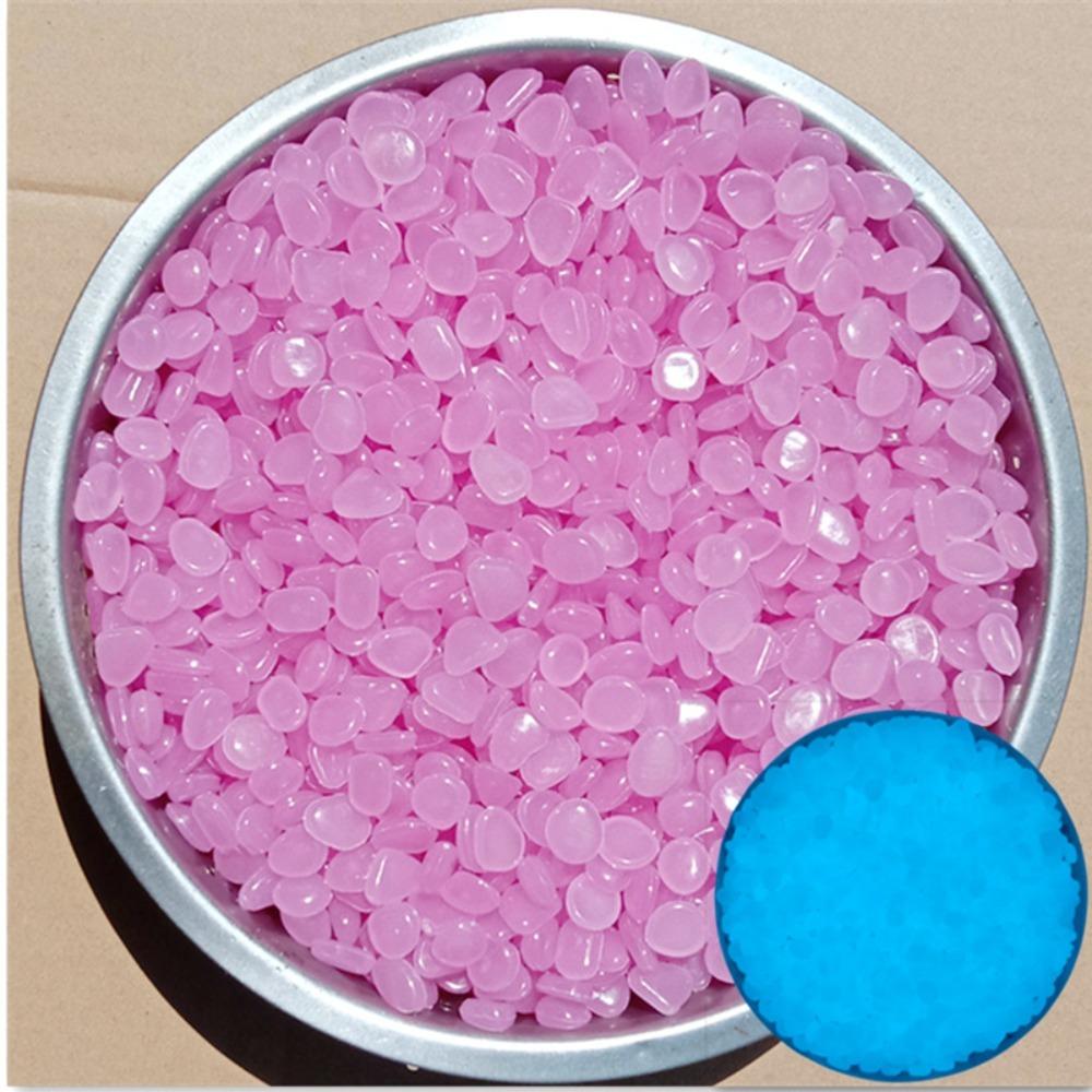 500Pcs Glow Fish Tank Luminous Stones Colorful Flowerpot Decorative Stone Garden Pebble  Night