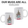 1 Förpackning 11oz Vit Keramisk Mugg Dubbelsidigt Tryckt Display Hållbar Kaffekopp Perfekt För Hemmakontoret Daglig Gåva