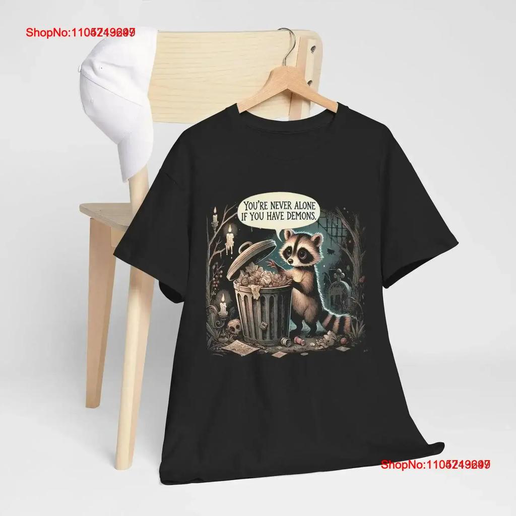 Funny Raccoon Trash Demon Design Quirky Humor T Shirt Vintage Top For Everyday Wear Stylish Graphic Breathable Versatile