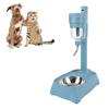 Stående vattendispenser för husdjur med skål i rostfritt stål, hög höjd, katt, hund, vattenmatare, automatisk vattendispenser för husdjur, 500 ml