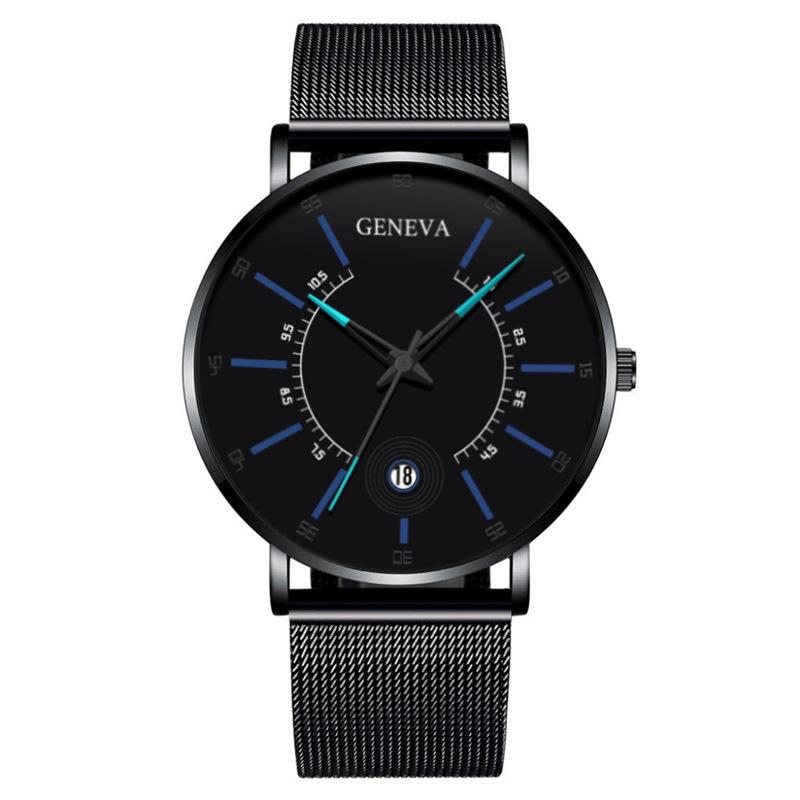 Fashion Business Watch Web Strap Men's Watch Stainless Steel watch Quartz watch New creative calendar watch