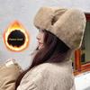 Faux Fur Winter Hat Thick Ear Protectors Hats Fashion Bomber Hat  Male