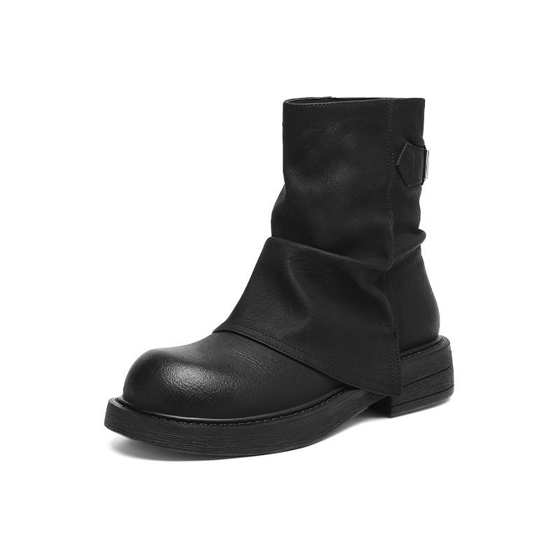 Western Knight Boots Pile Short Boots for Women 2026 New Brown Maillard Boots Thick Soled Women's Boots