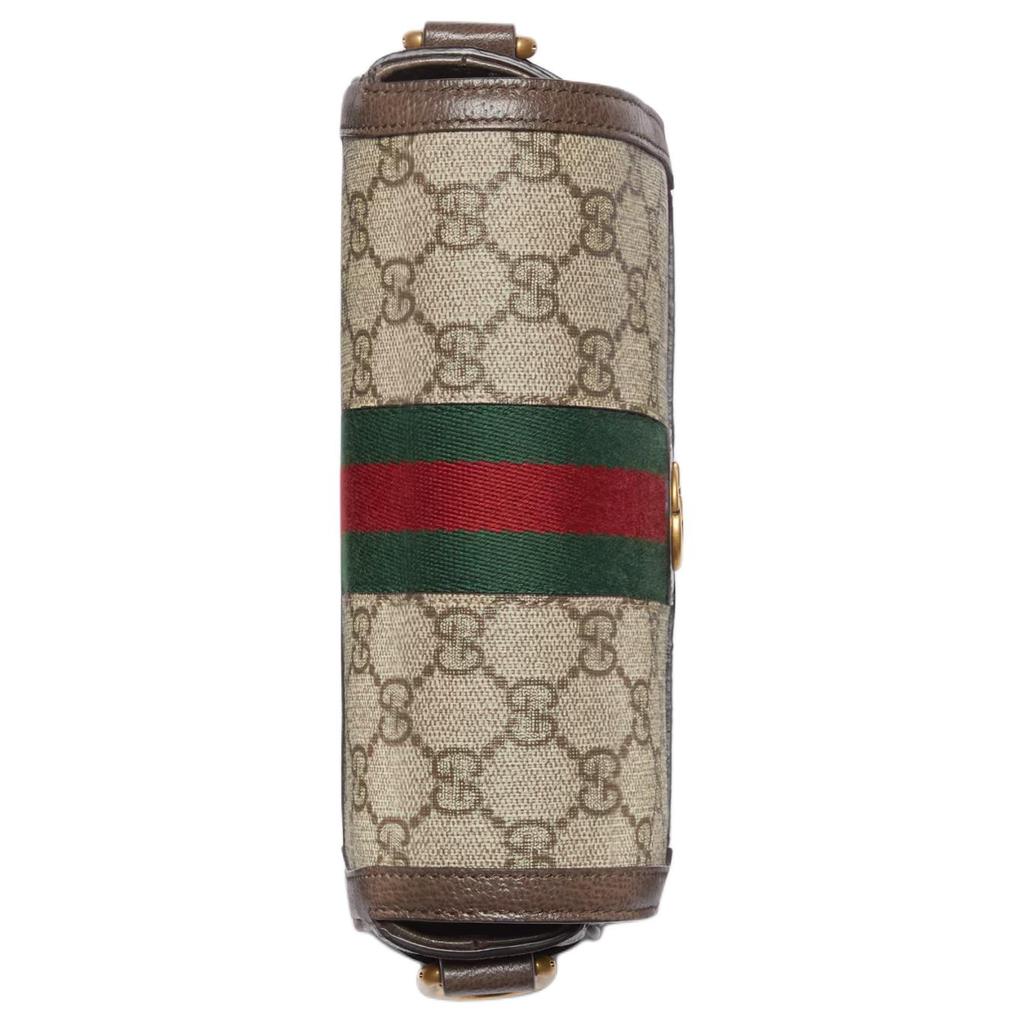 Gucci Ophidia GG Supreme Canvas Mini Bag Beige Brown Web Stripe Gold Hardware Daily Casual 795466-FABIA-9741