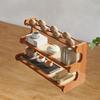 Chinese Teapot Shelf 3 Tier Portable Space Saving Gift Mug Holder Desktop Organizer for Apartment