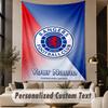 Custom Text Tapestry Rangers FC Print Wall Tapestry Indoor Living Room Wall Decor