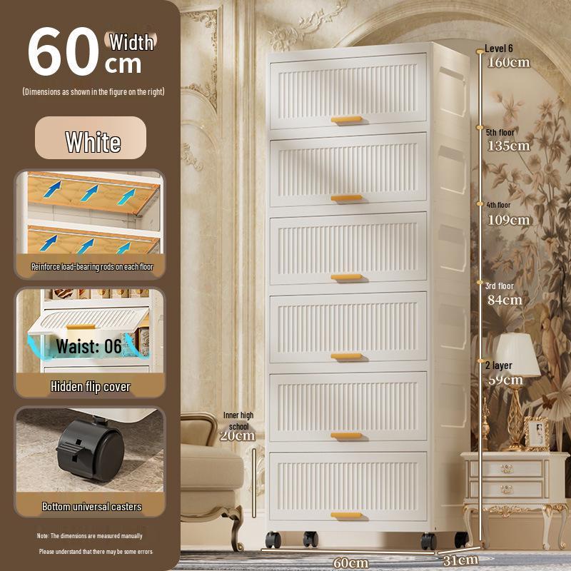 Multi-Layer Plastic Storage Cabinet for Children's Clothes, Snacks, Toys, Bedroom, Wardrobe, and Medicine.