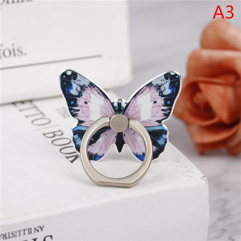 1 Pieza Soporte Universal para Teléfono Móvil con Forma de Mariposa Hermosa, Anillo de Dedo A3