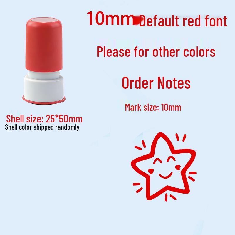 Children's Reward Stamp Set: Cartoon Teacher Small Red Flower Stamps for Kindergarten and Primary School