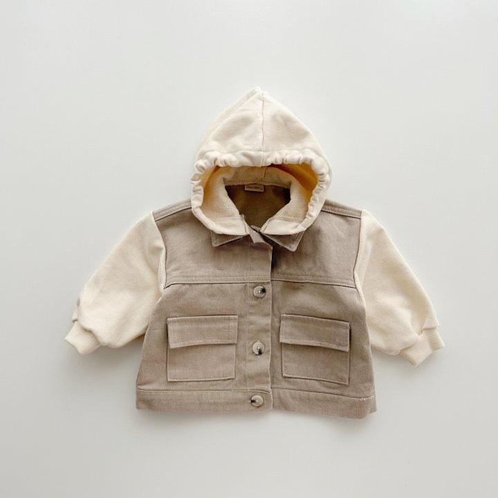 Dětský patchworkový kabát s kapucí v korejském stylu - Jarní 2023 ležérní top pro chlapce a dívky