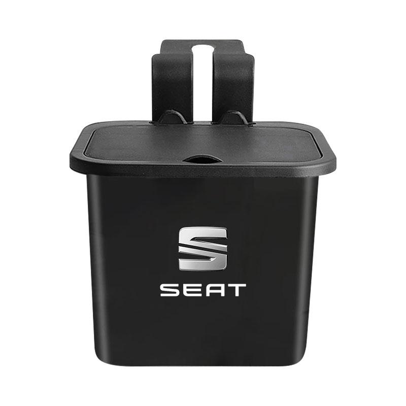

1Pcs Car Hanging Trash Bin Seat Back Storage Box Phone Holder Hook for SEAT Leon 5F Cordoba Alhambra MK3 Ibiza 5 6 MII Altea Toledo 3 чёрный