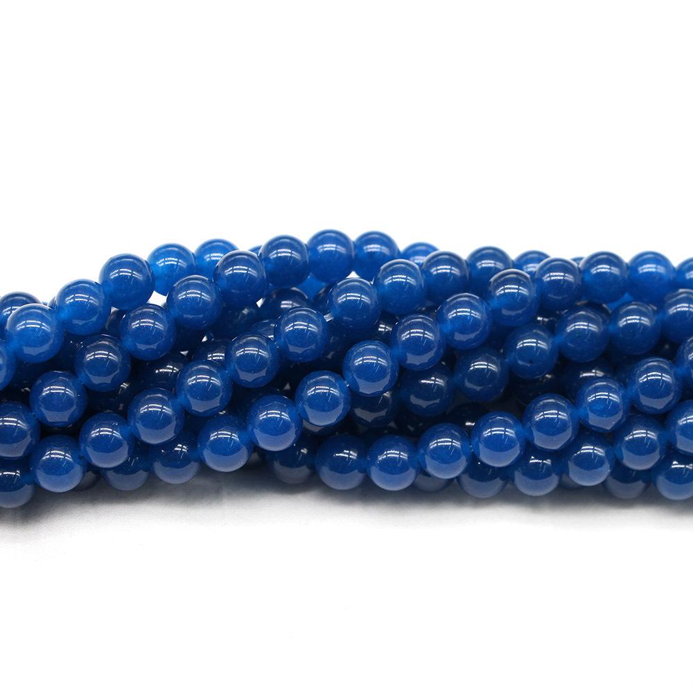 

Blue Agate Loose Beads for DIY Bracelets and Necklaces 4mm (92 beads/strand, 11g)