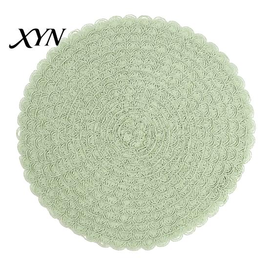 Flexible Silicone Dining Pads Round Insulated Placemat for Table, Heat Resistant Paper Place Mat, Waterproof Oil Proof Non Placemats Slip Coaster