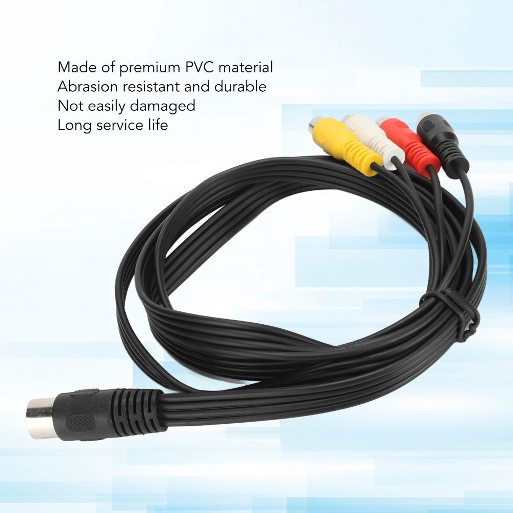 Professional 5 Pin Male Din to 4RCA Female Cable Plug and Play Conversion Cord  Phono