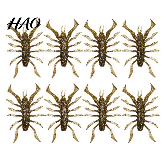 Predators Fishing Baits 8Pcs 6cm/2.8g Bionic Insect Soft Bait, Slow Sinking Floating Artificial Lure, Lure Swim Bait for Freshwater Saltwater