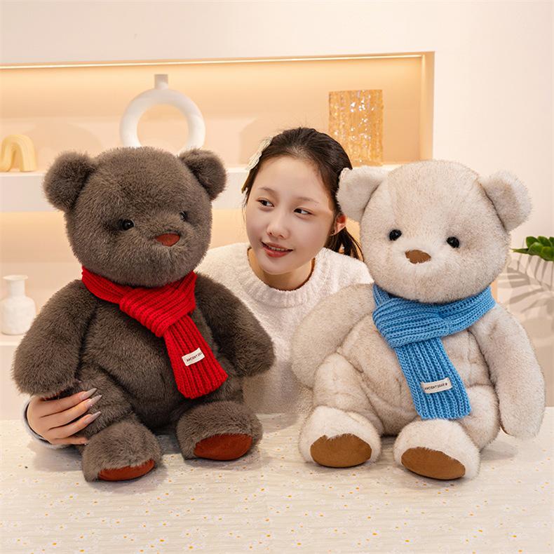 Plush Scarf Teddy Bear - Sleep Companion Doll & Children's Birthday Gift