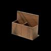 Light Luxury Walnut Wood Double Compartment Remote Control Organizer