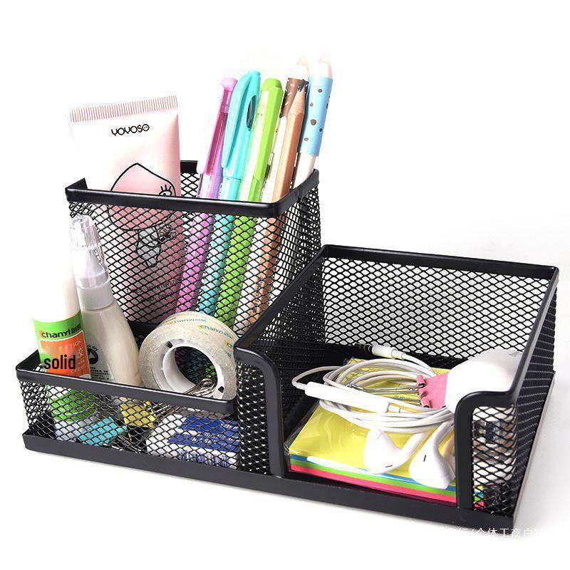 Portapenne in Metallo Multi-Scomparto – Organizzatore Creativo da Scrivania per Ufficio