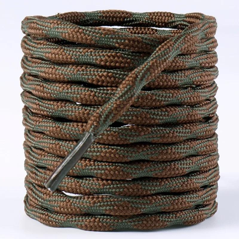 Wave Round Boot Laces - Non Slip Heavy Duty and Durable Outdoor Climbing Shoelaces - Spherical Anti-skid Design for Hiking Shoes