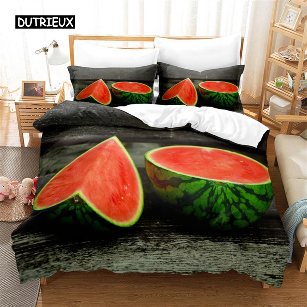 Set de lenjerie de pat de vară pentru pat dublu queen Set husă de plapumă Lenjerie de pat Imprimeu digital Lenjerie de pat Mărime king Set husă de plapumă Set de lenjerie de pat