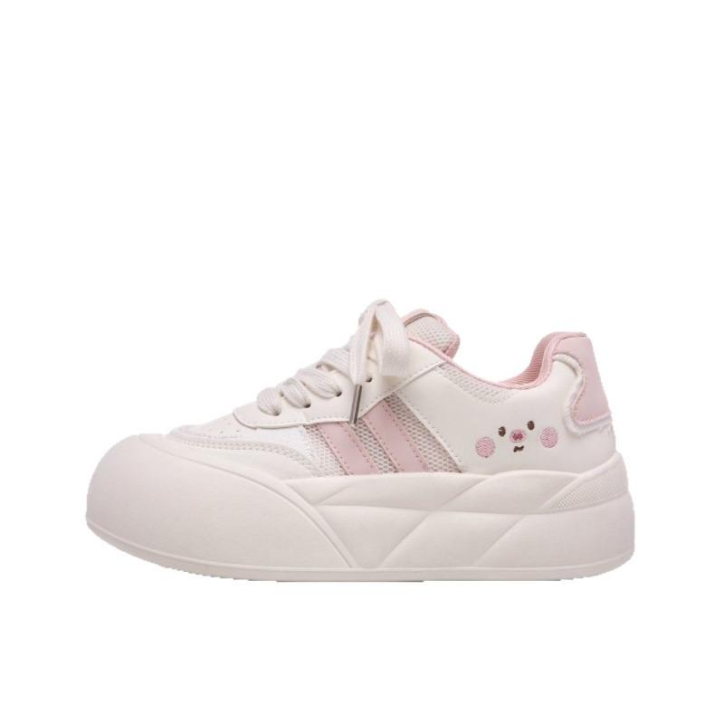 Mesh Breathable Board Shoes Women's New Summer Platform White Shoes Sweet Casual Bread Shoes
