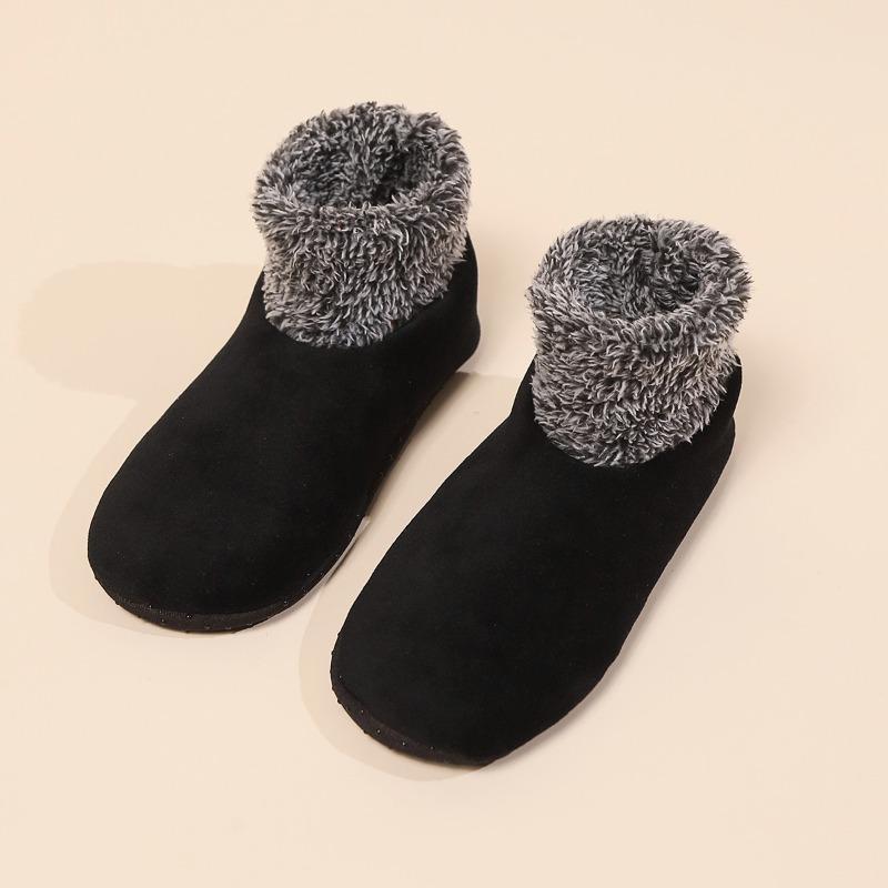 Womens Warm Fuzzy Socks with Non Slip Grip Stretch Velvet Slippers Socks Winter Home Floor Socks