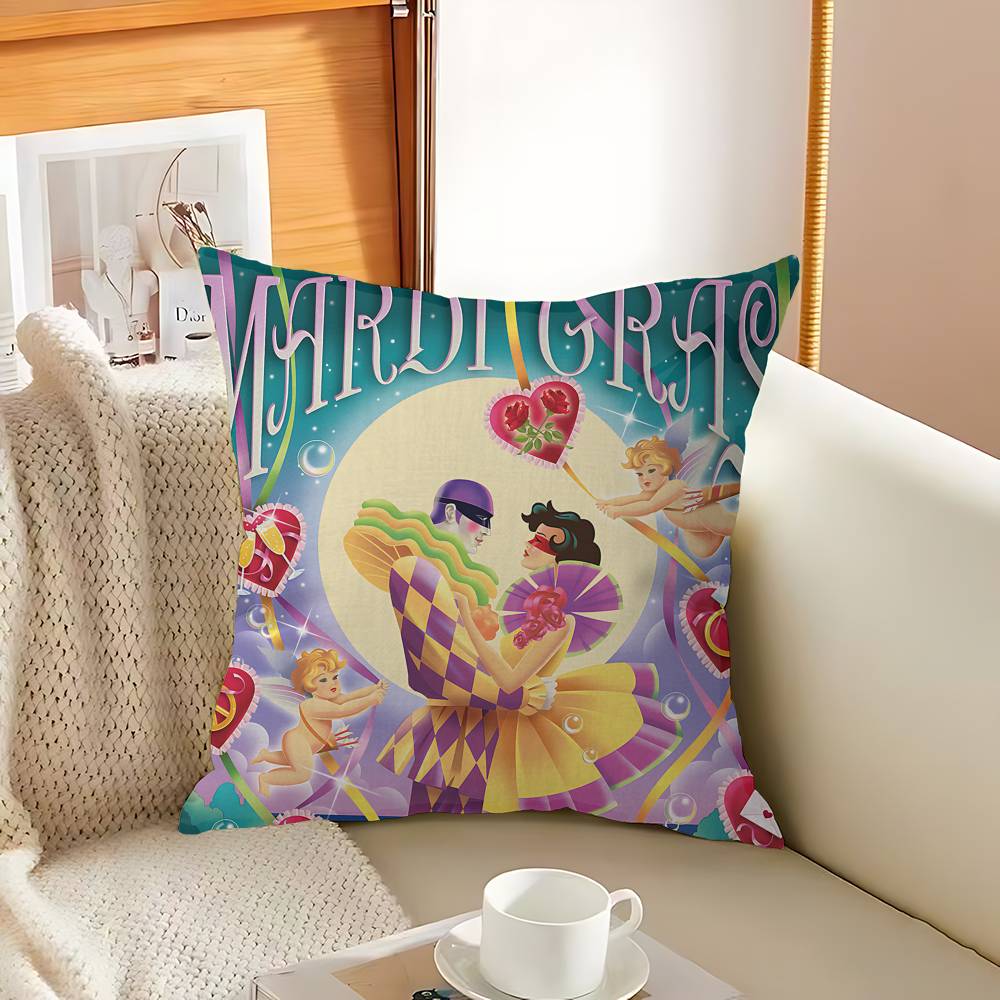 Popular Festival Carnival Cushion Cover Car Throw Pillow Case For Sofa Car Christmas Gift 40x40cm 45x45cm