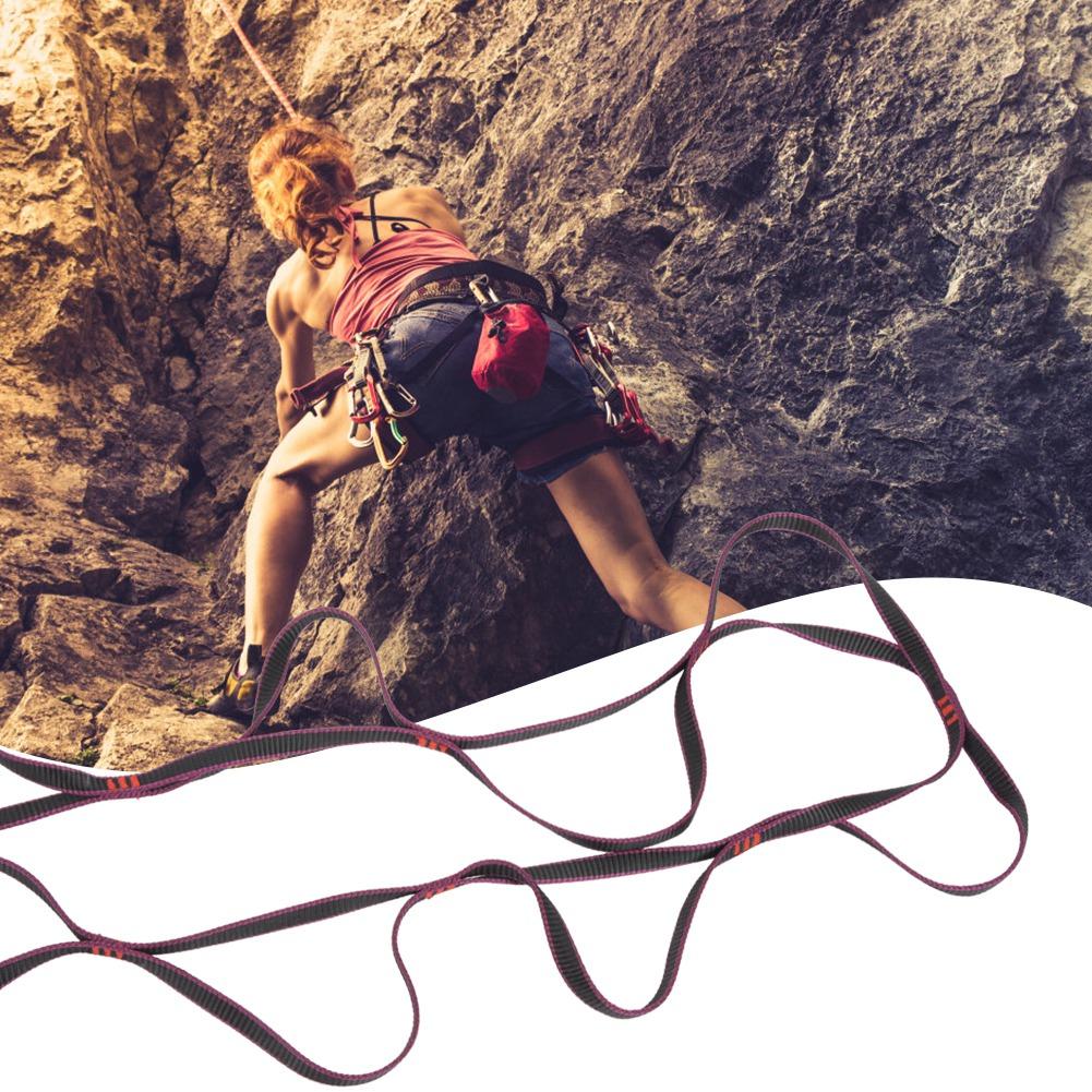 10M Nylon Purple Outdoor Mountain Deck Ladder Rope Step Sling Protective Belt for Hiking Sports Tool