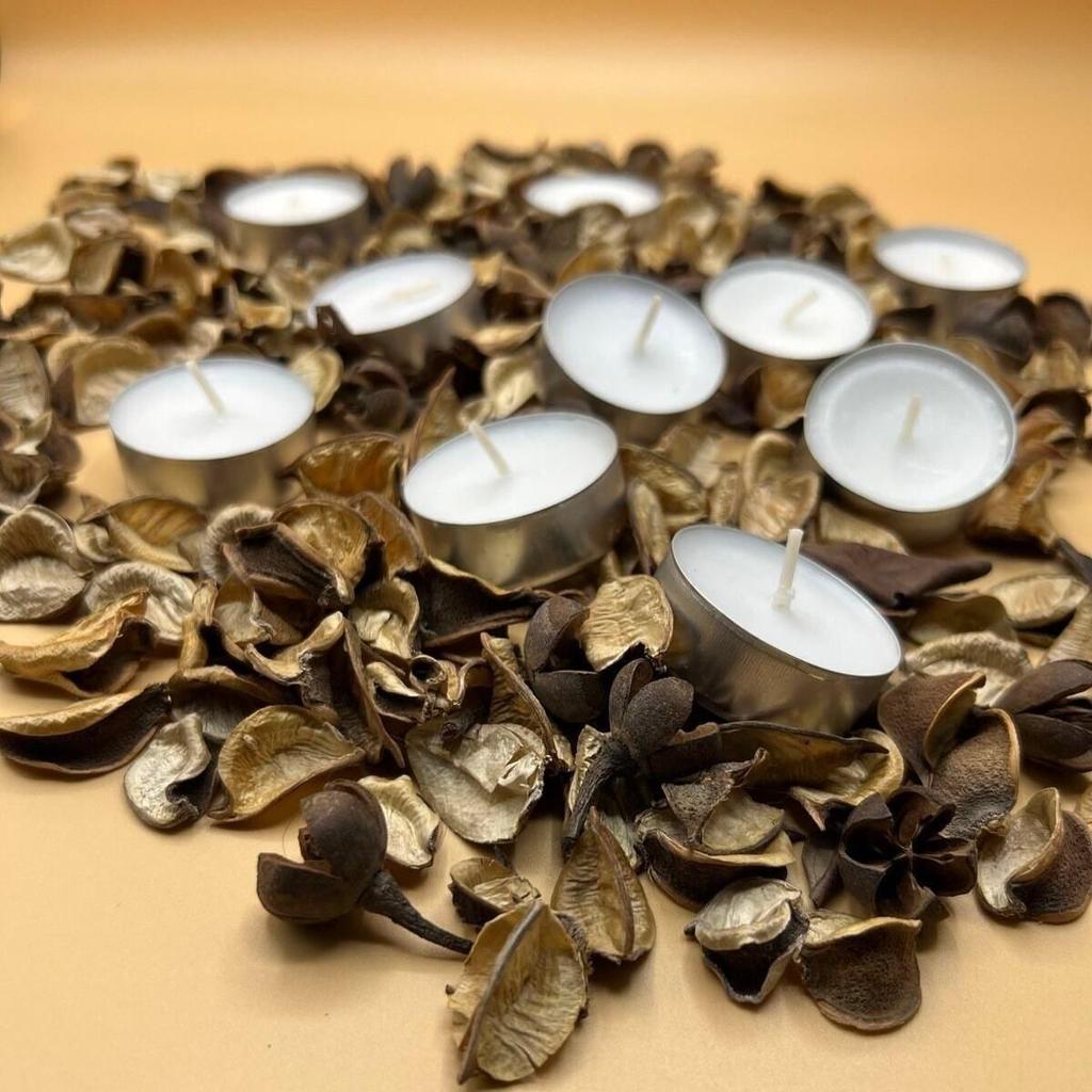 Tealight Candle Mini Size Soy Paraffin 50 Pieces White Economic