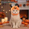 Holiday Theme Accessories for Dogs And Cats Pet Halloween Pumpkin Hat, Funny Devil Horn Cat Plush Cozy Cute Spooky Outfit Festival Celebration