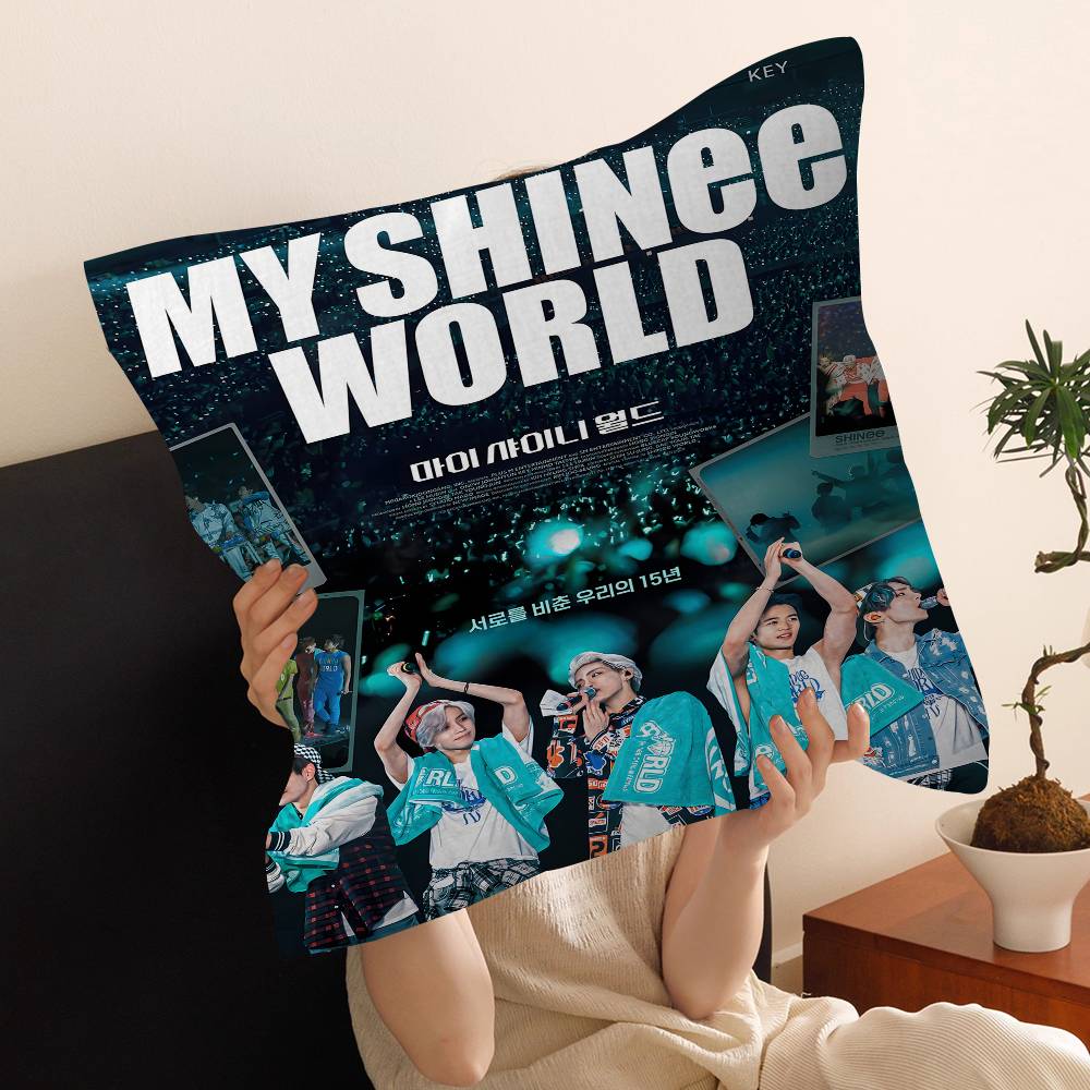 Kpop Style Korean Boys Band S-Shinee Pillow Cover Sofa Cushion Cover Home Room Decoration Children Gift