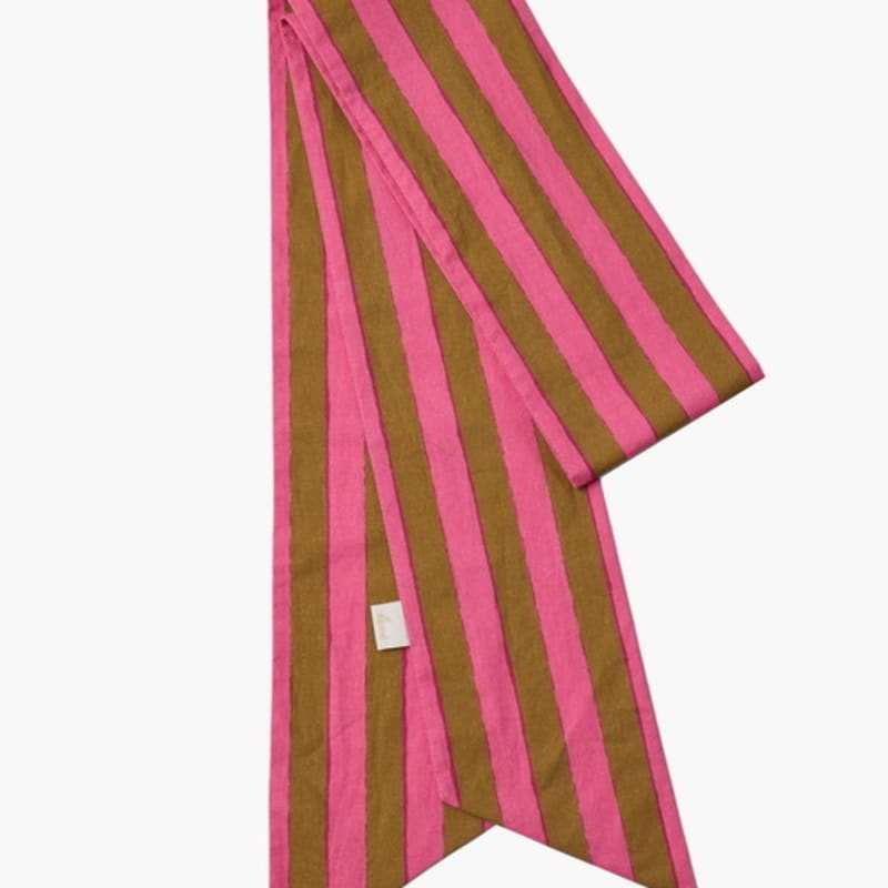 

KUME Multi-Striped Scarf, Pink Brown FREE
