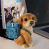 With Backpack Lucky Dog Ornaments Cute Desktop Storage Rack Multipurpose Dog Pen Holder  Bedroom