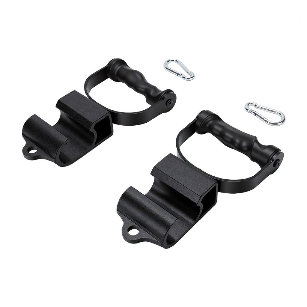2 ks Rotační hrazdové úchopy ABS Ergonomické úchopy pro osu pro posilování Černá